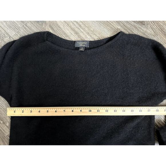 Charter Club Luxury Women’s 100% Cashmere Black Pullover Sweater Top Size M - Picture 3 of 6